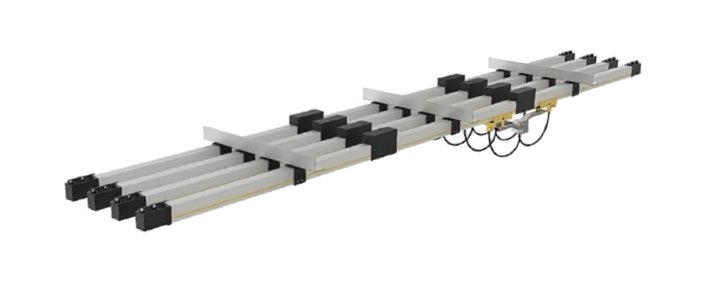Indoor crane runway conductor bar system with insulation, for warehouses and workshops