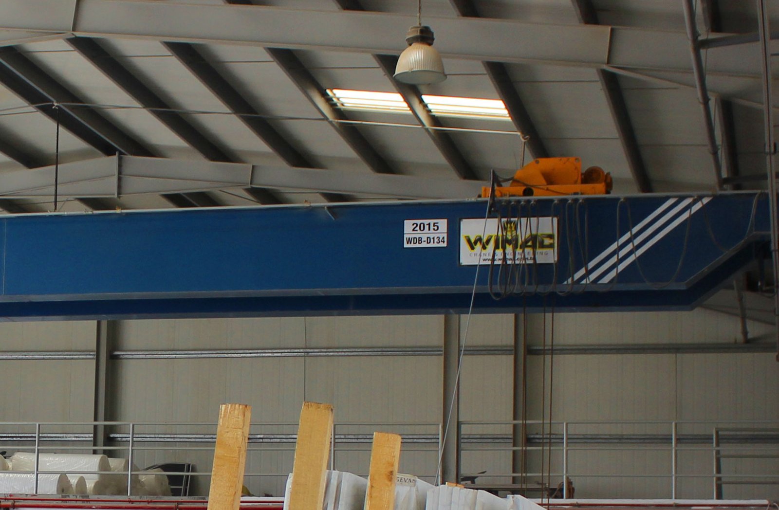 Wimac low ceiling crane for Egypt, finished and ready to ship