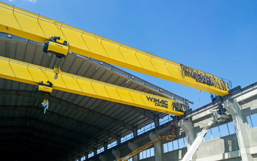 Turkish-built Wimac single girder overhead crane for Egypt spanning a factory bay